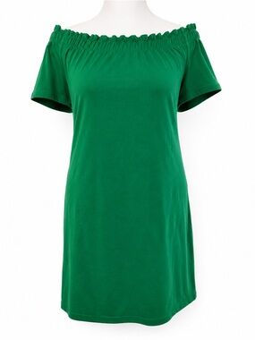 Papaya Green Off Shoulder Cotton Dress Size 18 Casual Summer Beachy